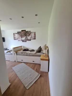 Ein Sitzbereich in der Unterkunft Waldstein Terrassen