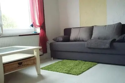 Ein Sitzbereich in der Unterkunft Ferienwohnung in Thurnau