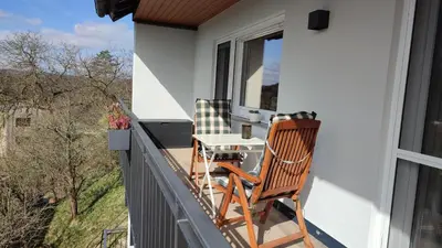 Ein Balkon oder eine Terrasse in der Unterkunft Zimmer im Herzen Gößweinsteins