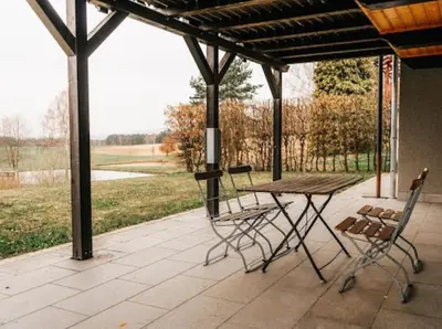 Ein Garten an der Unterkunft Auszeit am Land