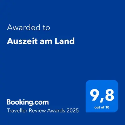 Ein Zertifikat, Auszeichnung, Logo oder anderes Dokument, das in der Unterkunft Auszeit am Land ausgestellt ist