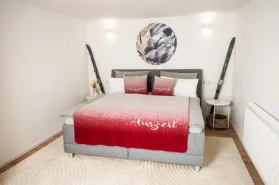 Ein Bett oder Betten in einem Zimmer der Unterkunft Landhaus Oase im Herzen Oberviechtachs