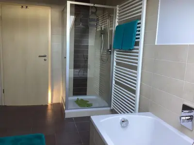 Ein Badezimmer in der Unterkunft Ferienwohnung Gubernath