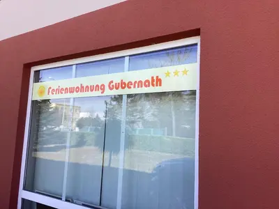 Ein Zertifikat, Auszeichnung, Logo oder anderes Dokument, das in der Unterkunft Ferienwohnung Gubernath ausgestellt ist