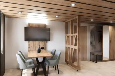 Ein Sitzbereich in der Unterkunft Apartments Alter Pfarrhof