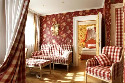 Ein Sitzbereich in der Unterkunft Hotel Goldener Anker