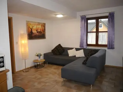 Ein Sitzbereich in der Unterkunft Gästehaus Seeber