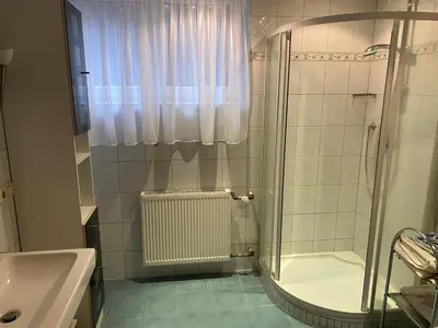 Ein Badezimmer in der Unterkunft Ferienwohnung Lug in´s Land
