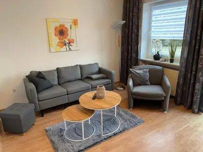 Ein Sitzbereich in der Unterkunft Ferienwohnung Lug in´s Land