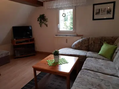 TV/Unterhaltungsangebot in der Unterkunft Ferienwohnung Grenzblick