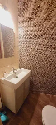 Ein Badezimmer in der Unterkunft Arzberger Monteurhaus