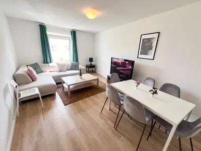 Ein Sitzbereich in der Unterkunft Zentrale Apartments in Bayreuth