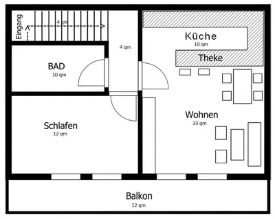Grundriss der Unterkunft Haus Christof
