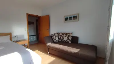 Ein Sitzbereich in der Unterkunft Ferienwohnung Familie Haas