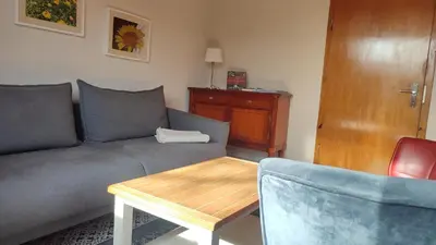 Ein Sitzbereich in der Unterkunft Ferienwohnung Familie Haas