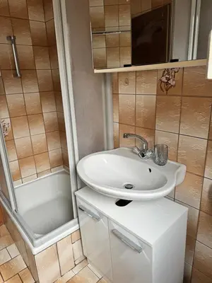 Ein Badezimmer in der Unterkunft Monteurwohnung Naila