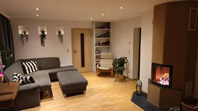 Ein Sitzbereich in der Unterkunft Aloha Annaberg
