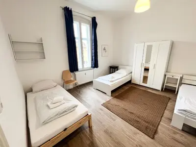 Ein Bett oder Betten in einem Zimmer der Unterkunft Zentrale Apartments in Kulmbach- 20km bis Bayreuth