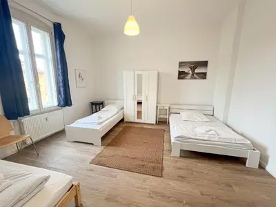 Ein Bett oder Betten in einem Zimmer der Unterkunft Zentrale Apartments in Kulmbach- 20km bis Bayreuth