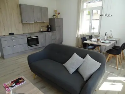 Küche/Küchenzeile in der Unterkunft aus-ZEIT Apartments