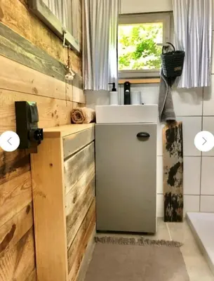 Küche/Küchenzeile in der Unterkunft Entspannung im Zirkuswagen: außergewöhnliche und liebevoll eingerichtete Glamping-Unterkunft im Grünen