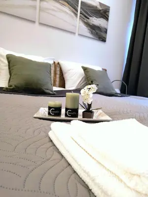 Ein Sitzbereich in der Unterkunft Apartments Schwandorf