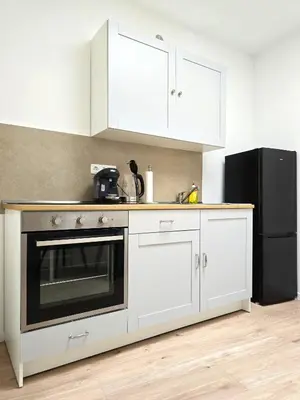 Küche/Küchenzeile in der Unterkunft Apartments Schwandorf