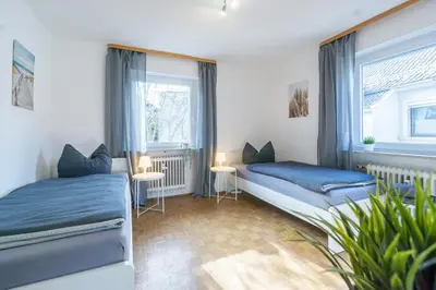 Ein Bett oder Betten in einem Zimmer der Unterkunft KU02 Apartment Monteurswohnung in Kasendorf bei Kulmbach, Bayreuth, Bamberg
