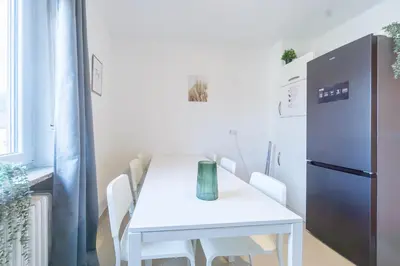 Küche/Küchenzeile in der Unterkunft KU02 Apartment Monteurswohnung in Kasendorf bei Kulmbach, Bayreuth, Bamberg