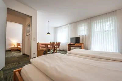 Ein Bett oder Betten in einem Zimmer der Unterkunft Ferienwohnung 4 Personen 1