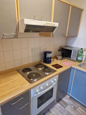 Küche/Küchenzeile in der Unterkunft Ferienwohnung zum Schloss
