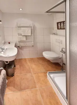 Ein Badezimmer in der Unterkunft Ferienwohnungen Familie Fuss in Weißenstadt