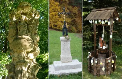 Ein Garten an der Unterkunft Weisses Huhn von Moschendorf
