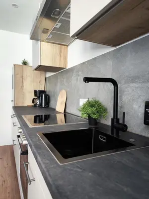 Küche/Küchenzeile in der Unterkunft Elias modern Lifestyle