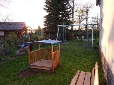 Ein Kinderspielbereich in der Unterkunft Hilma in the holiday home Bero