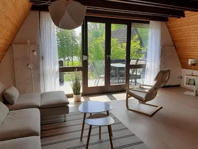 Ein Sitzbereich in der Unterkunft Ferienhaus Maria