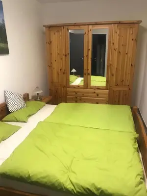 Ein Bett oder Betten in einem Zimmer der Unterkunft Zum Gogerer