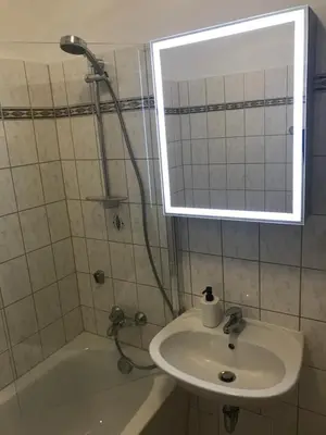 Ein Badezimmer in der Unterkunft Sonnenbalkon