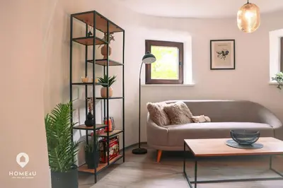 Ein Sitzbereich in der Unterkunft Ambergs Turmjuwel, Zentral und Chic