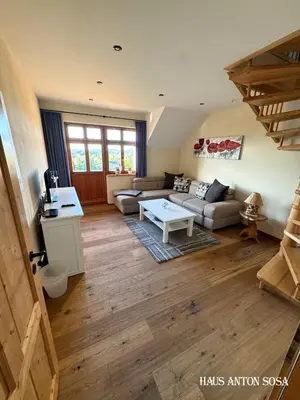 Ein Sitzbereich in der Unterkunft Ferienhaus Anton