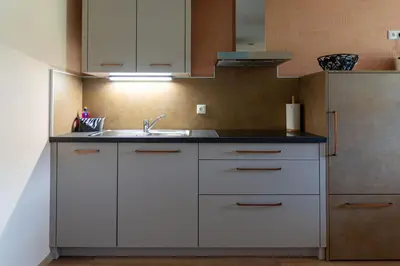 Küche/Küchenzeile in der Unterkunft Familienapartment Vogtland