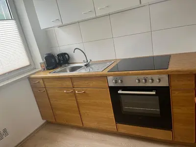 Küche/Küchenzeile in der Unterkunft Timber Suite - near Rußweiher
