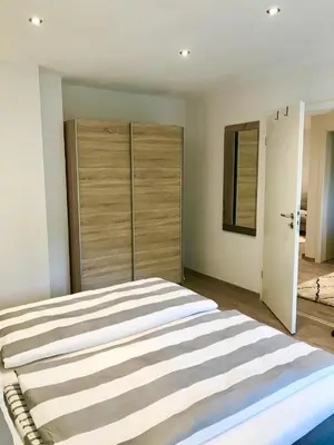 Ein Bett oder Betten in einem Zimmer der Unterkunft Ferienwohnung Altstadtherz