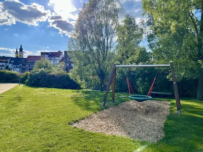 Ein Garten an der Unterkunft Ferienwohnung Altstadtherz
