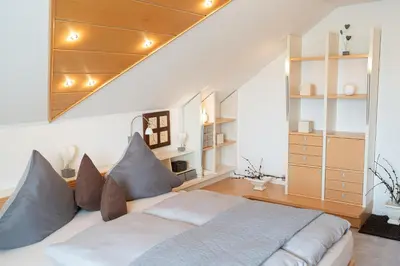 Ein Bett oder Betten in einem Zimmer der Unterkunft Ferienhaus Toni