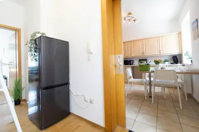 Küche/Küchenzeile in der Unterkunft KU03 Apartment Monteurswohnung in Kasendorf bei Kulmbach, Bayreuth, Bamberg