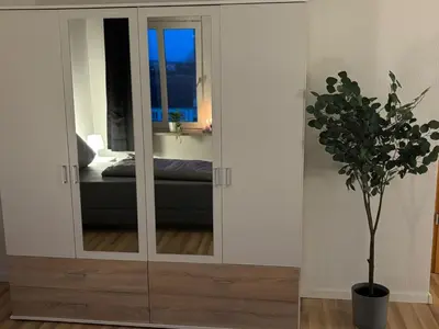 Ein Bett oder Betten in einem Zimmer der Unterkunft Boardinghouse Plauen im Zentrum der Stadt