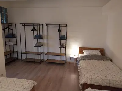 Ein Bett oder Betten in einem Zimmer der Unterkunft Monteurwohnung