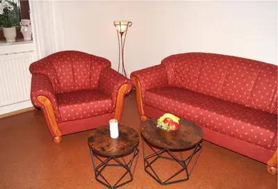 Ein Sitzbereich in der Unterkunft Haus am Seeufer, Weißenstadt