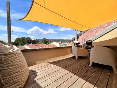 Ein Balkon oder eine Terrasse in der Unterkunft Ferienwohnung Spitzenberger